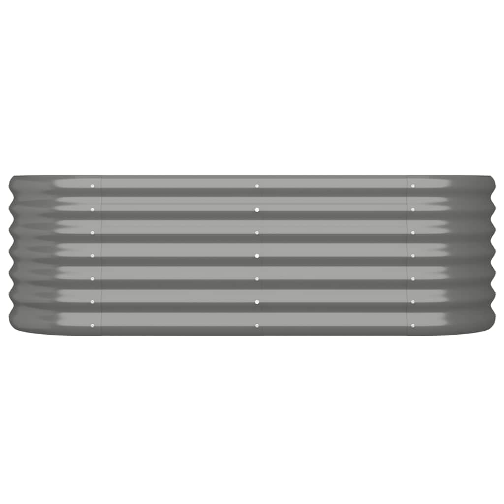 Raised Garden Bed Galvanized Steel 114 x 40 x 36 cm Gray