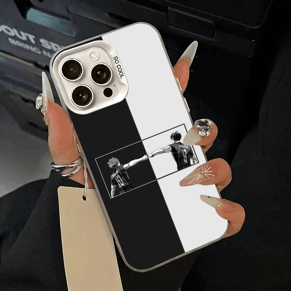Аниме Сёнэн-H-Хайкю Чехол для телефона Для iPhone 11 12 13 14 15 16 Pro Max Plus белый Серебристый Чехол для телефона