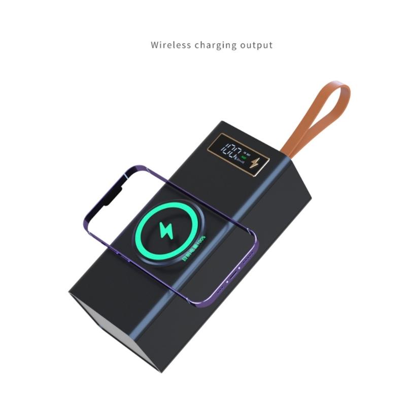 Бокс для хранения аккумуляторов 24x18650, чехол для повербанка с быстрой зарядкой PD, поддержка функций беспроводной зарядки/быстрой зарядки