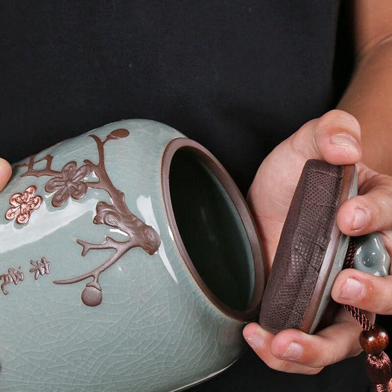 Цзяканмин Ретро Керамическая Чайница Ге Кильн