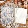 JIANWU A5 Literary Embroidered Fabric Button Loose-leaf Notebook Flower Butterfly Cover Creative DIY Student Supplies Stationery