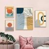 Абстрактные солнечные геометрические линии, абстрактные постеры на скандинавскую тему и принты, настенная живопись на холсте, настенные картины для декора гостиной