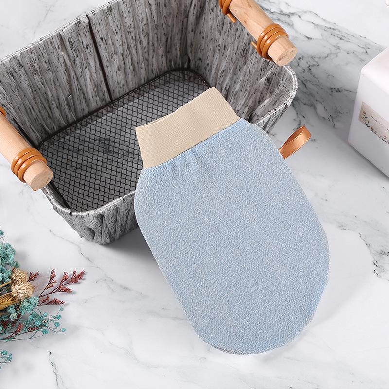 Многоцветное двустороннее отшелушивающее полотенце для ванны и перчатка-мочалка для спины