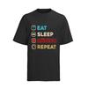 Eat Sleep Roblox Repeat Funny Gaming Mincraft Herren T-shirt Baumwolle
