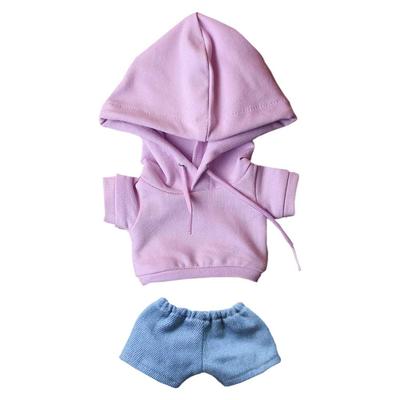 Niannyyhouse 20 см Плюшевая кукла Одежда, Худи и Джинсы, Хлопковая одежда для кукол (Розовый Фиолетовый)