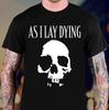 Футболка унисекс As I Lay Dying с черепом, плотный хлопок, черная, унисекс, DI217