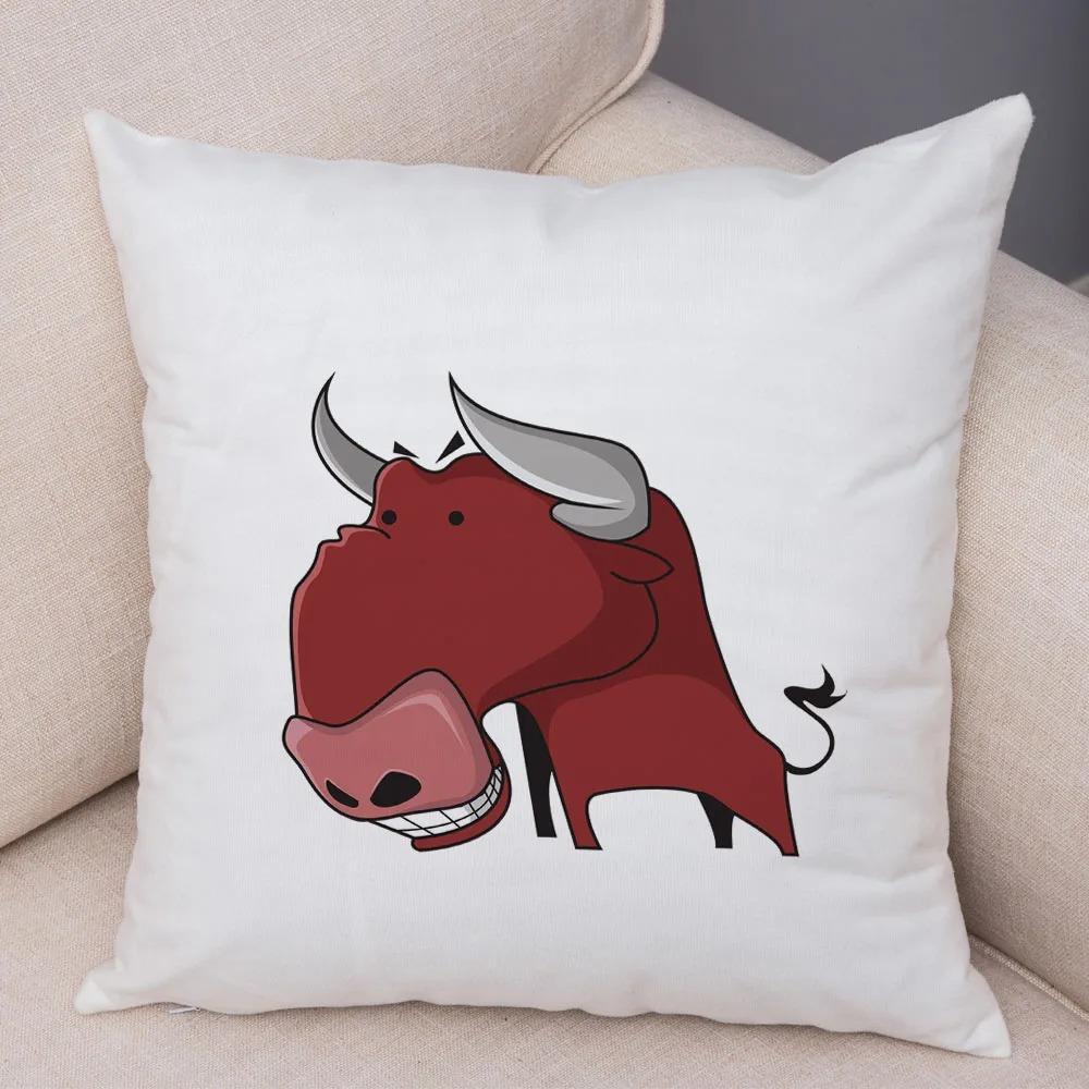 Забавные наволочки с изображением животных из мультфильмов для офиса, гостиной, дома, наволочки для автомобиля, украшения