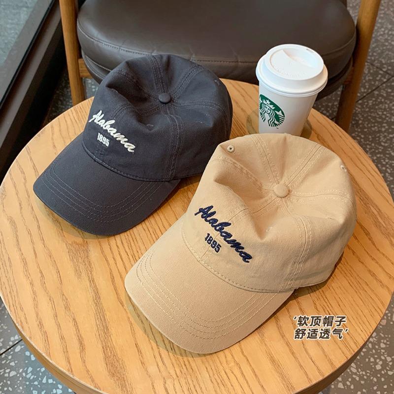 Bent brim cap men's and women's pure cotton outdoor sports hat pure cotton student couple versatile soft top baseball cap