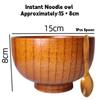 Japanese Style Natural Wooden Bowl Tableware for Fruit Salad Noodle Rice Soup Bowls Kitchen Utensil Dishes Handmade Crafts