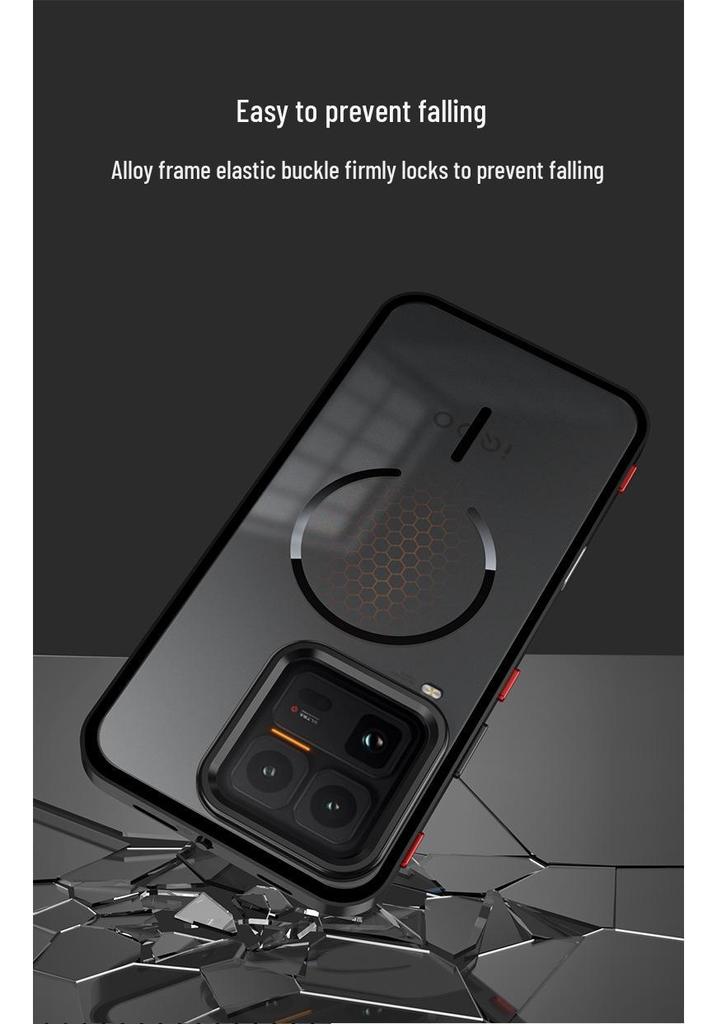 Aluminum Alloy Snap-Button Phone Case with Magnetic Back for iQOO 15 Ultra - Ideal for Cross-Border Use
