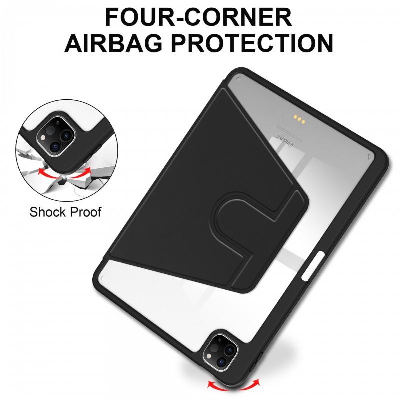 IPad 11 Case 2026 Air 8 Pencil Holder 360 Rotating Stand Full Body Protective Cover