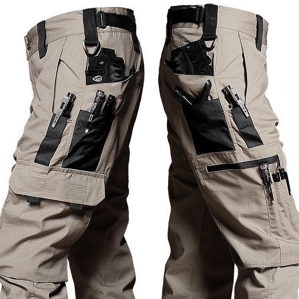 Мужские брюки с карманами для улицы Водонепроницаемые брюки Ripstop Рабочая одежда Походные брюки Беговые брюки Мужская одежда