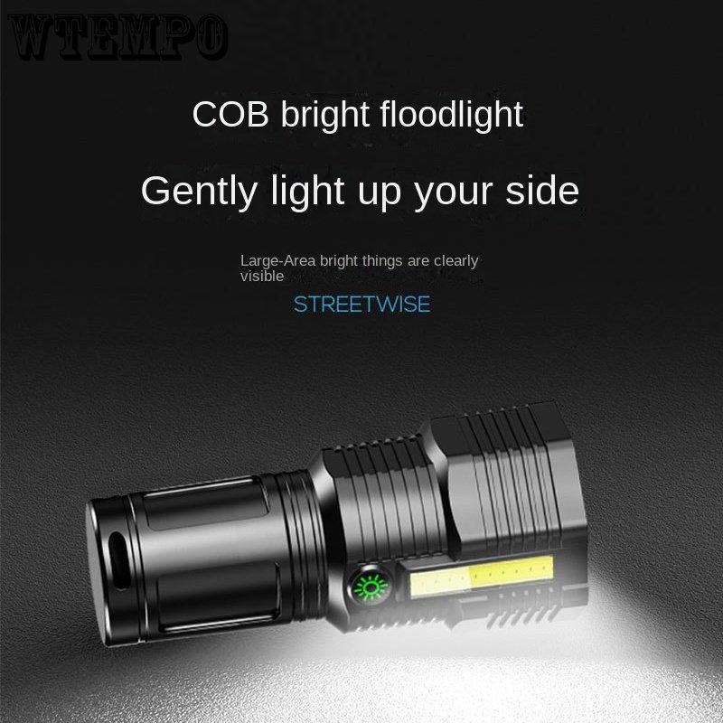 Camping Waterproof Searchlight Led Portable Home Torch Outdoor Work Light Rechargeable Mini Small Strong Light Torch