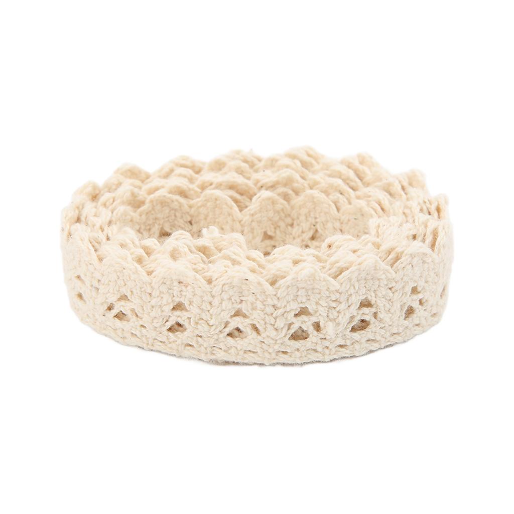 Кружевная лента хлопковая нить 20 ярдов бежевый декоративные аксессуары для одежды подарок украшение