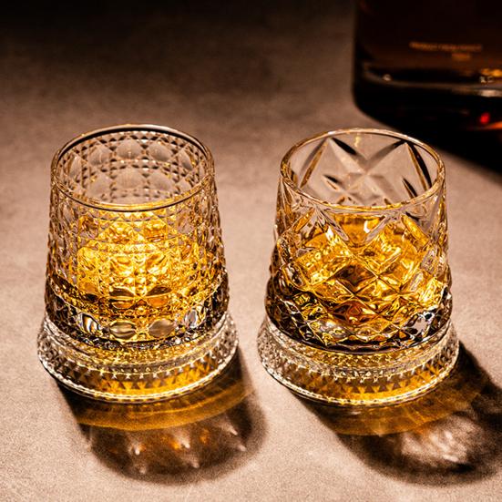 Вращающийся на 360 градусов винный бокал 280 мл Поворотный стакан для виски с подставкой Бессвинцовый стакан для снятия стресса и ароматизации Уникальный подарок на день рождения