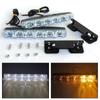 LED Car Flowing Turn Signal DRL Running Light 12V White Amber Fog Lamp LED Headlamp Light Universal Car Accessories