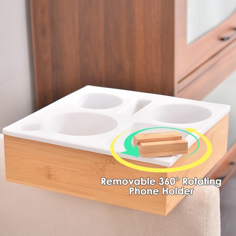 Автомобильный держатель для стакана, съемный держатель для дивана, органайзер для дивана, удобный поднос для дивана, деревянный держатель для чашки для кровати, лодки, дивана, пляжа