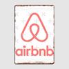 Логотип Airbnb 1 Металлическая табличка Постер Декор стены Кинотеатр Гостиная Настенная роспись Забавная жестяная табличка Постер