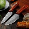 Damascus Pattern Stainless Steel Kitchen Knife Boning Knife with Colour Wood Cleaver Peeling Fruit Knife Cutter Cooking Knives