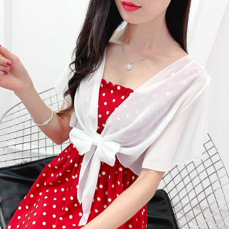 Шифоновая шаль - рубашка для защиты от солнца - Легкий летний кардиган с жилетом