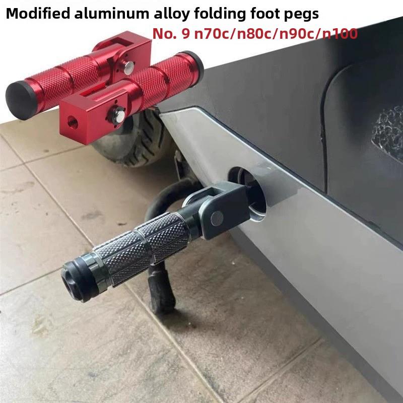 Reposapiés plegables universales CNC para motocicleta y bicicleta eléctrica de aleación de aluminio