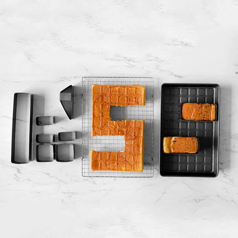 10pcs Carbon Steel Bread Mold Easy To Demold Cake Mold Creative Baking Tray Kitchen