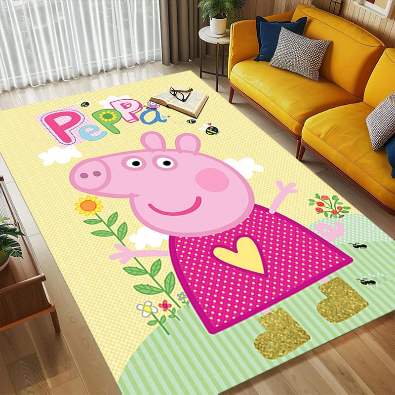 Peppa Pig Living Room Nonslip Area Rug Soft Carpet For Bedroom Game Playroom Sofa Office Home Decor Doormat Christmas Gift C926747