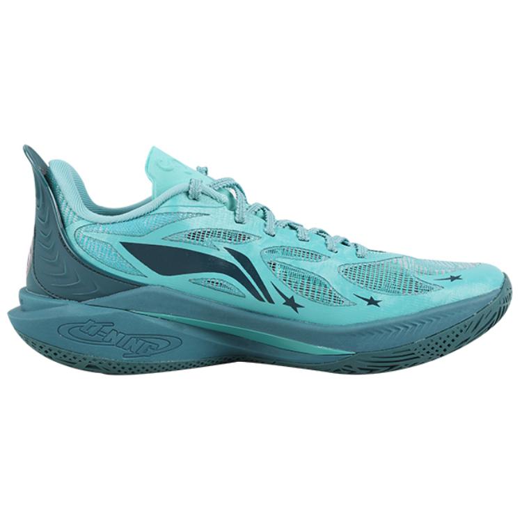 Баскетбольные кроссовки Li Ning Sonic 12 PE с амортизацией, износостойкие, низкие, мужские, зеленые, ABAU019-23