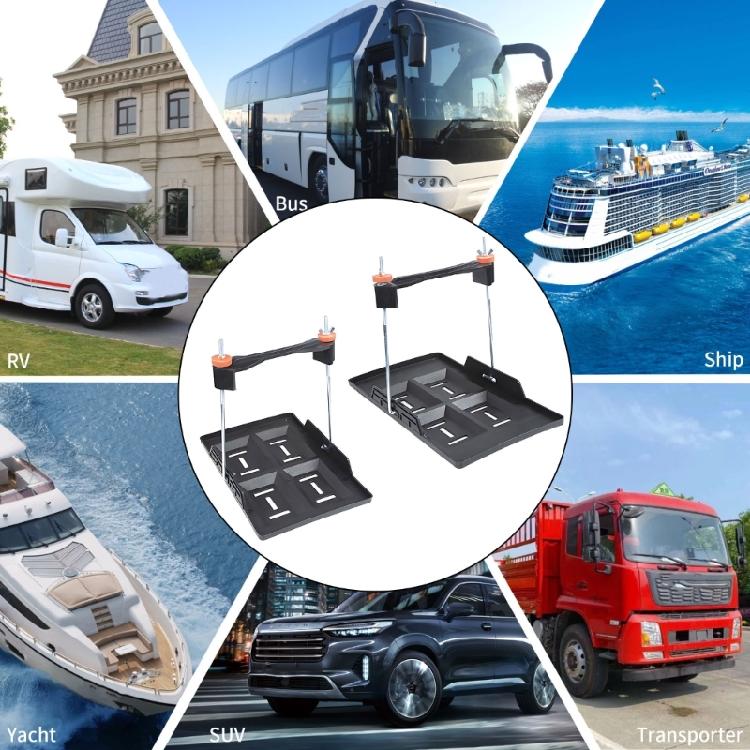 Battery Tray Mounting Kit for Vehicle Owners with Molded Tray Metal Hold Down Hardware for Car Marine Battery Use