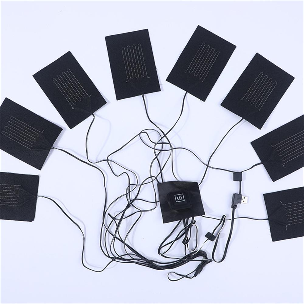 Электрическая USB куртка-жилет 8 в 1 с подогревом, зимняя теплая термическая