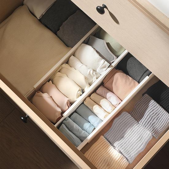 2/4 шт. Органайзеры для хранения разделителей ящиков Простая установка Многоразовый регулируемый органайзер для ящиков Расширяемый