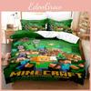 Duvet Minecraft 3d Cover Bedding Set Pillowcase Cartoon Print Double Single