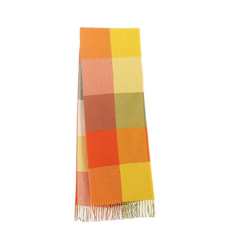 2025 Autumn And Winter New Classic Diagonal High-End Plaid Scarf Women'S Scarf Versatile Imitation Cashmere Shawl