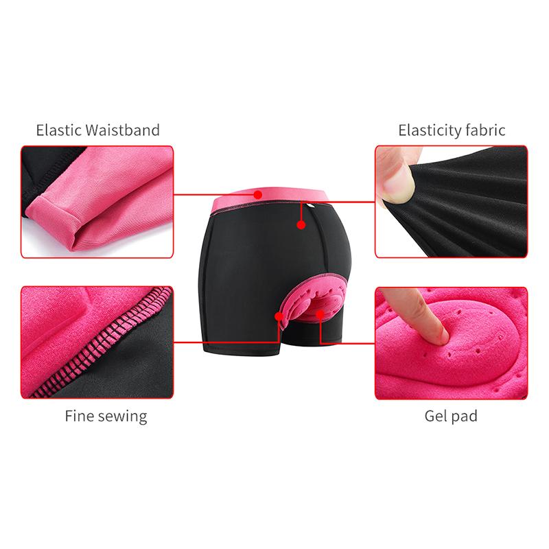 Велосипедные трусы WOSAWE Женские шорты для шоссейного велосипеда с гелевой подкладкой