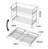 CB Japan Seasoning Compact Stainless Spice atomico 2-Way Rack, 1/2 Tier, Foldable, Storage, Steel, Rack,