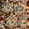Durable Fabric Party Supplies Christmas Tree Hanging Ornament Handmade Felt Pendant for Holiday Decorative Item Office Decoration Seasonal