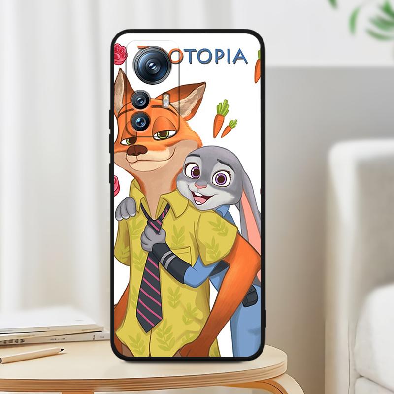 Anime Zootopia Judy&Nick For Xiaomi Mi 13T 13 12T 12 11T 11i 11 A3 10T 10 9 Pro Lite Ultra 5G Black TPU Phone Case