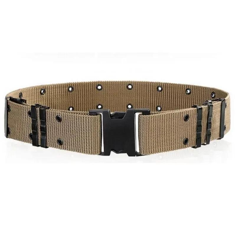 Tactical Heavy Duty Belt Metal Eyelets Police Tactical Belt with Quick Release Plastic Buckle Back Support Belt