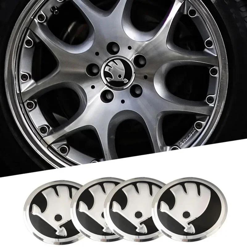 2025 Горячие 4 шт. 56 мм 65 мм Центральный колпачок ступицы колеса автомобиля Значок Наклейка для Skoda Octavia A5 A7 RS Fabia Superb Автомобильные аксессуары