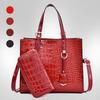 Новая женская сумка повседневная сумочка с тиснением под крокодила, модная, большой вместимости, новая осенне-зимняя наплечная сумка, сумка-мессенджер