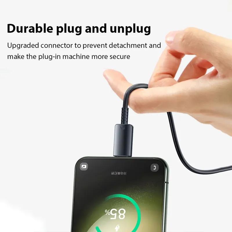 PD 45W Fast Charging Cable For Samsung Galaxy S25 S24 S23 S22 S21 Ultra Plus USB C Data Cable A56 A55 A54 Note 20 10 Accessories