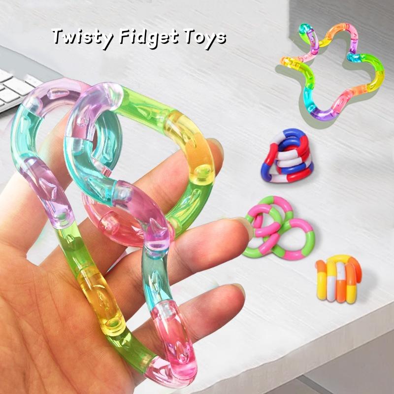 Деформируемая веревка-игрушка для fidget-терапии, узел из деформируемой веревки, игрушки для снятия стресса, радужный цвет, антистресс, деформируемая веревка, лучшая игрушка