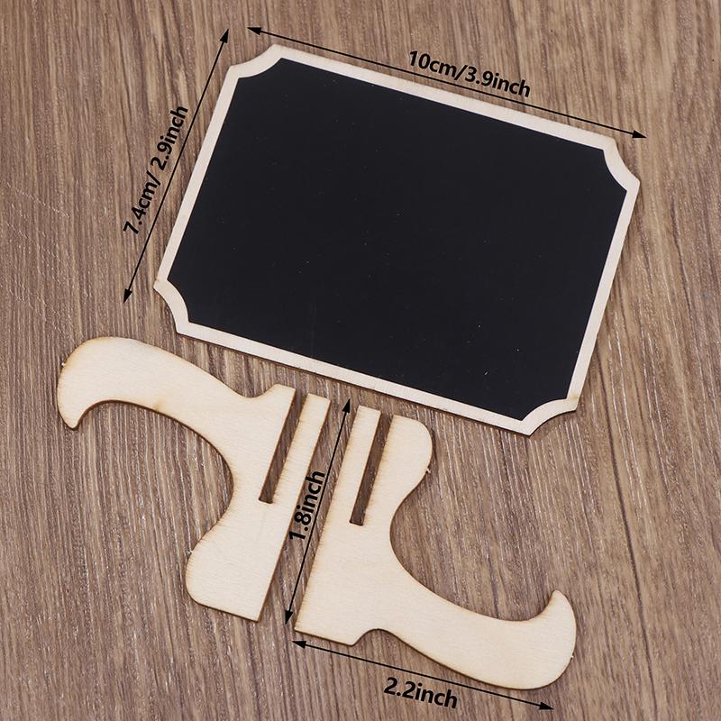 10 шт. доска для сообщений мини-мольберт подставка деревянная доска для письма черная реквизит для заметок настольная открытка на день рождения