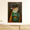 Funny Vintage Art Prints Cute Dog Eat Snacks Poster Retro Animal Wall  Cat Have Cookie Cake Canvas Painting For Living Room