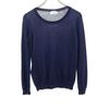 Wool Long Sleeve Sweater 38 Navy System Knit Thin Women Used