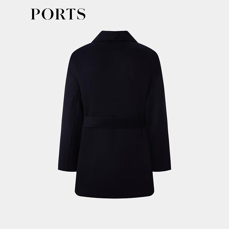 Ports Женское классическое пальто из смесовой шерсти с поясом