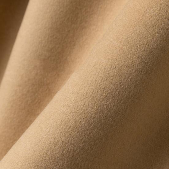 Wool Blend Coat Single Breasted Mid-Length Pea Coat Notch Lapel