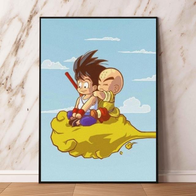 Холст Плакат Dragon Ball Wukong Krilin Декоративный принт Комната Семейная картина Настенное украшение Классика