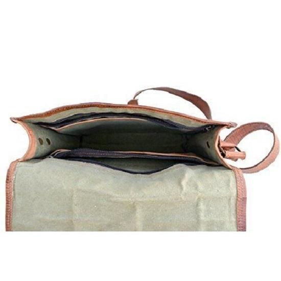 Genuine Men & Women Vintage Brown Leather Satchel Messenger Bag Shoulder Bag