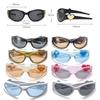 Fashion Y2K Love Oval Sunglasses For Men And Women Peach Heart Girls Shade For Woman Anti-UV Resistant Pink Frame Glasses